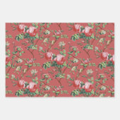 Elegant roze Rose Floral-Sage, Blauwgroen, oud Roo Inpakpapier Vel (Voorkant 3)