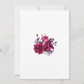 Elegant roze Rose Floral Wedding Kaart (Achterkant)