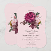 Elegant roze Rose Garden Vrijgezellenfeest Kaart (Voorkant / Achterkant)