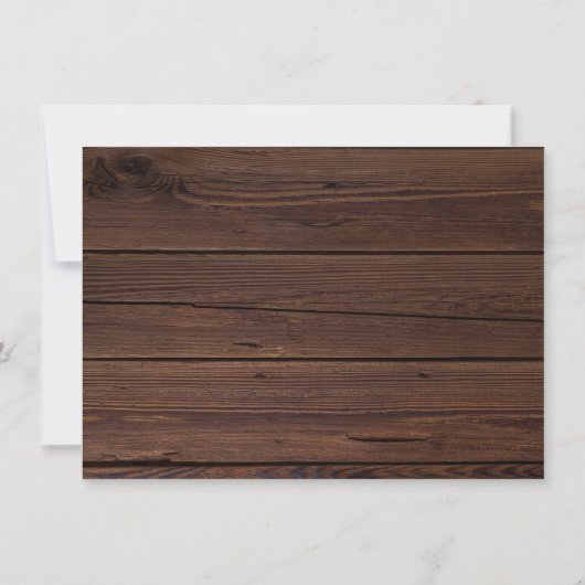 Elegant roze Rose Glitter Wood Quinceañera Kaart (Achterkant)