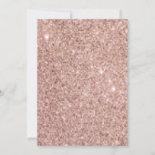 Elegant Roze Rose Gold Glitter Baby shower Bedankkaart (Achterkant)