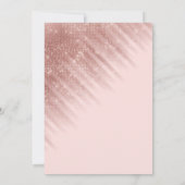 Elegant Roze Rose Gold Glitter Jurk Quinceañera Kaart (Achterkant)