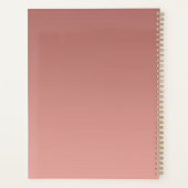 Elegant roze Rose Gold Jaar Datum Planner (Achterkant)
