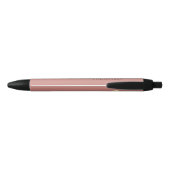 Elegant roze Rose Gold Monogram Zwarte Inkt Pen (Achterkant)