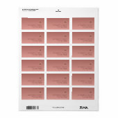 Elegant roze Rose Gold Return-adres Etiket (Full Sheet)