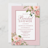 Elegant roze Rose Gold Vrijgezellenfeest Uitnodige Kaart (Voorkant)