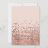 Elegant Roze Rose Goud Glitter Confetti Sweet 16 Kaart (Achterkant)