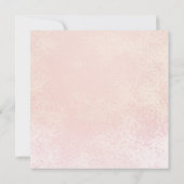 Elegant roze Rose | Goud Lijst 25e verjaardag Kaart (Achterkant)