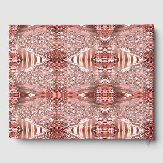 Elegant Roze Rose Gouden Ster Gouden Tekst Sweet 1 Gastenboek (Achterkant)