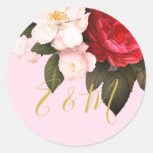 Elegant roze Rose Monogram Weddenschap