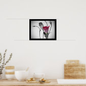 Elegant roze Rose Poster (Keuken)