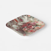 Elegant Roze Rose Tea Party Papier Bord (Gebogen)