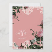 Elegant roze Rose Trellis Vrijgezellenfeest Kaart (Achterkant)