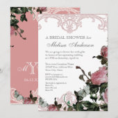 Elegant roze Rose Trellis Vrijgezellenfeest Kaart (Voorkant / Achterkant)