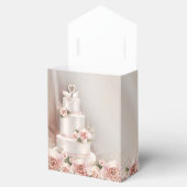 Elegant Roze Rose Trouwtaart Bedankdoosjes (Geopend)