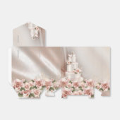 Elegant Roze Rose Trouwtaart Bedankdoosjes (Uitgevouwen)