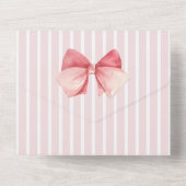 Elegant Roze Rose Vrijgezellenfeest Party All In One Uitnodiging (Achterkant)