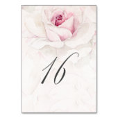 Elegant Roze Rose Waterverf Bloemen No 16 Bruiloft Kaart (Achterkant)