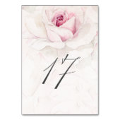 Elegant Roze Rose Waterverf Bloemen No 17 Bruiloft Kaart (Achterkant)