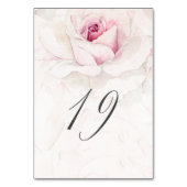 Elegant Roze Rose Waterverf Bloemen No 19 Bruiloft Kaart (Achterkant)