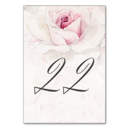 Elegant Roze Rose Waterverf Bloemen No 22 Bruiloft Kaart