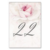 Elegant Roze Rose Waterverf Bloemen No 22 Bruiloft Kaart (Achterkant)