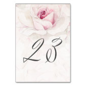 Elegant Roze Rose Waterverf Bloemen No 23 Bruiloft Kaart (Voorkant)