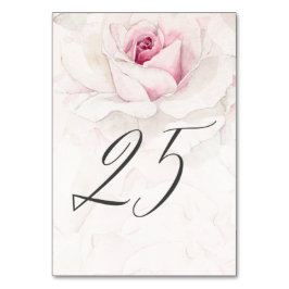 Elegant Roze Rose Waterverf Bloemen No 25 Bruiloft Kaart