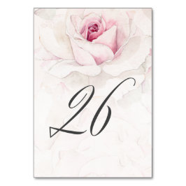 Elegant Roze Rose Waterverf Bloemen No 26 Bruiloft Kaart