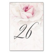 Elegant Roze Rose Waterverf Bloemen No 26 Bruiloft Kaart (Voorkant)