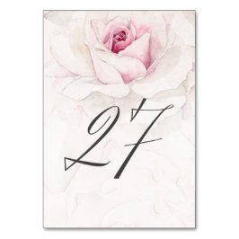 Elegant Roze Rose Waterverf Bloemen No 27 Bruiloft Kaart