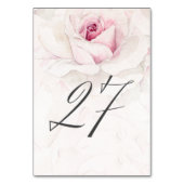 Elegant Roze Rose Waterverf Bloemen No 27 Bruiloft Kaart (Achterkant)