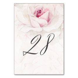 Elegant Roze Rose Waterverf Bloemen No 28 Bruiloft Kaart