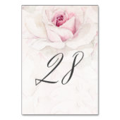 Elegant Roze Rose Waterverf Bloemen No 28 Bruiloft Kaart (Achterkant)