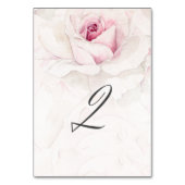 Elegant Roze Rose Waterverf Bloemen No 2 Bruiloft Kaart (Voorkant)