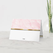 Elegant roze Rose Wedding Bedankkaart (Achterkant)