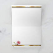 Elegant roze Rose Wedding Bedankkaart (Binnen)
