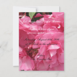 Elegant roze Rose Wedding Invitation Kaart