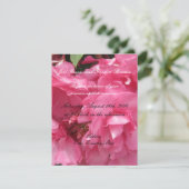 Elegant roze Rose Wedding Invitation Kaart (Staand voorkant)