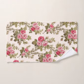 Elegant  Roze Roses-Buff Achtergrond Bad Handdoek (Handdoek)