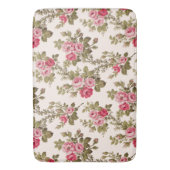 Elegant  Roze Roses-Buff Achtergrond Badmat (Voorkant Verticaal)