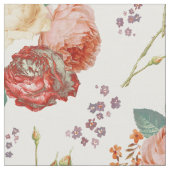 Elegant Roze Roses Floral Pattern Stof (Close Up)