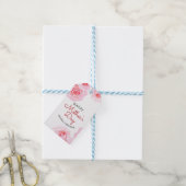 Elegant roze Roses Moederdag Cadeaulabel (Met Touw)
