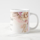 Elegant roze Roses Spring Blossom behalve de datum Grote Koffiekop (Rechts)