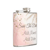 Elegant roze Roses Spring Blossom behalve de datum Heupfles (Rechts)