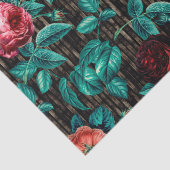 Elegant  Roze Roses Tissuepapier (Detail)