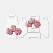Elegant roze Roses Wedding Bedankdoosjes (Uitgevouwen)