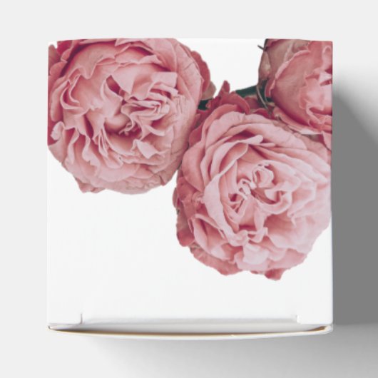 Elegant roze Roses Wedding Bedankdoosjes (Bovenkant)