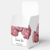 Elegant roze Roses Wedding Bedankdoosjes (Geopend)
