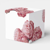 Elegant roze Roses Wedding Bedankdoosjes (Achterkant)